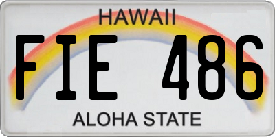 HI license plate FIE486
