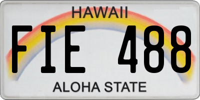 HI license plate FIE488