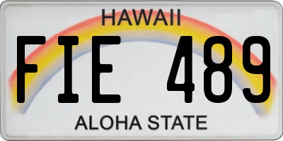 HI license plate FIE489