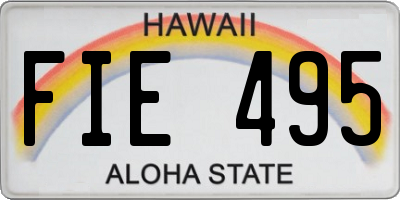 HI license plate FIE495