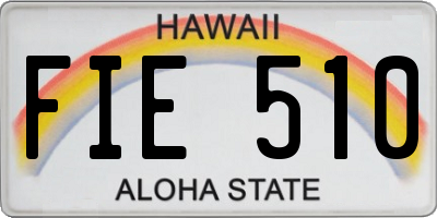 HI license plate FIE510