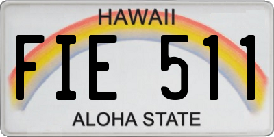 HI license plate FIE511