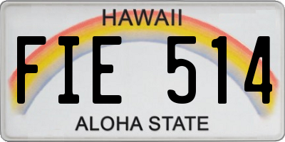 HI license plate FIE514