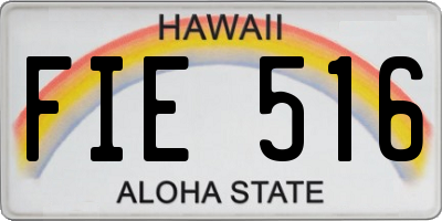 HI license plate FIE516