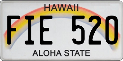 HI license plate FIE520
