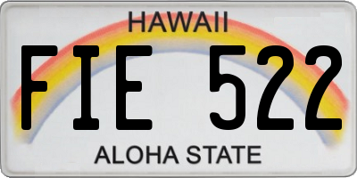 HI license plate FIE522