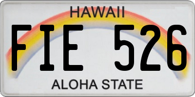 HI license plate FIE526