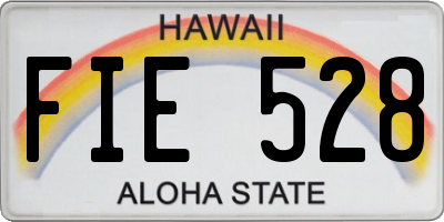 HI license plate FIE528