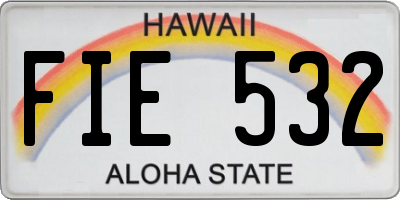 HI license plate FIE532