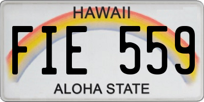 HI license plate FIE559