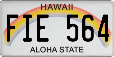 HI license plate FIE564