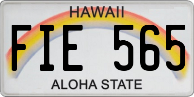 HI license plate FIE565