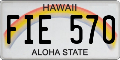 HI license plate FIE570
