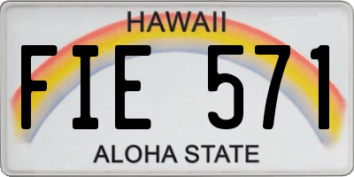 HI license plate FIE571