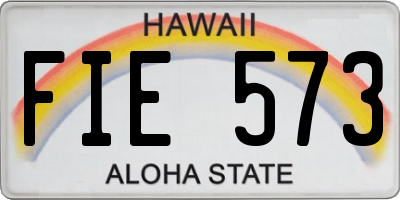 HI license plate FIE573