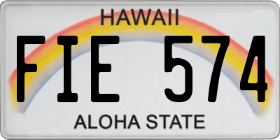 HI license plate FIE574