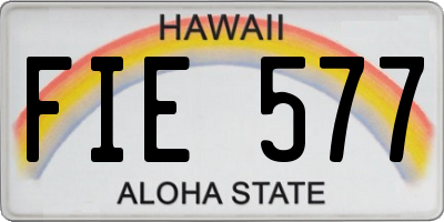 HI license plate FIE577