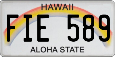 HI license plate FIE589