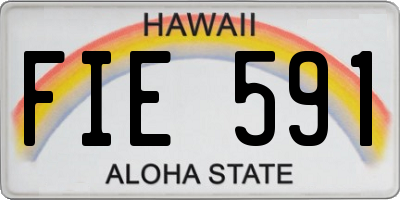 HI license plate FIE591