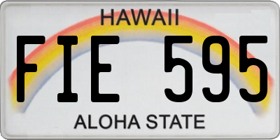 HI license plate FIE595
