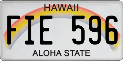 HI license plate FIE596