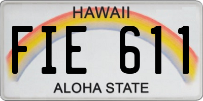 HI license plate FIE611