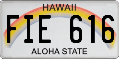 HI license plate FIE616