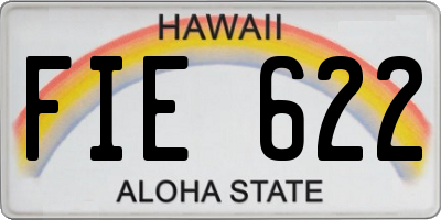 HI license plate FIE622