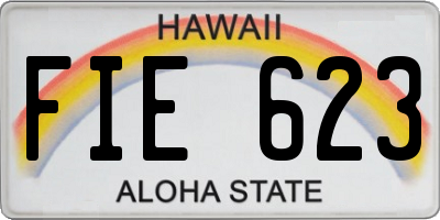 HI license plate FIE623