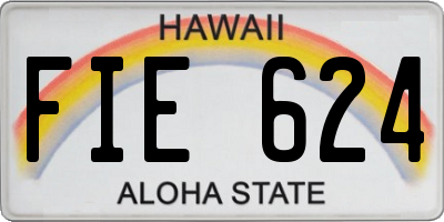 HI license plate FIE624