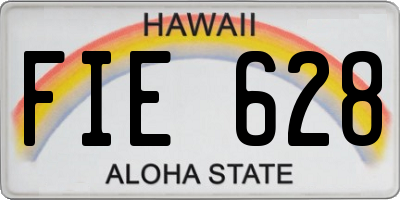 HI license plate FIE628