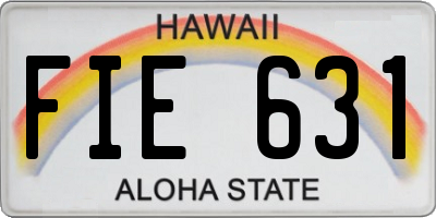 HI license plate FIE631