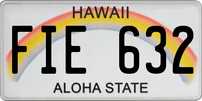 HI license plate FIE632