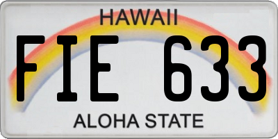 HI license plate FIE633