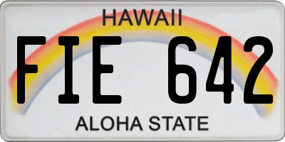 HI license plate FIE642