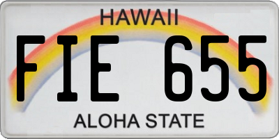 HI license plate FIE655