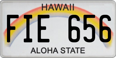 HI license plate FIE656