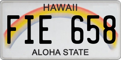 HI license plate FIE658