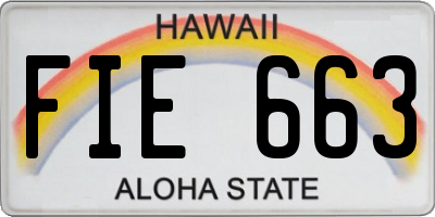 HI license plate FIE663