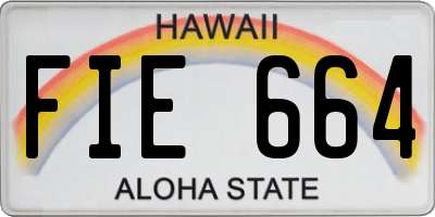 HI license plate FIE664