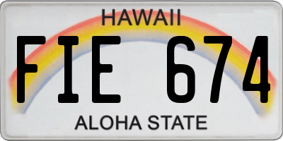 HI license plate FIE674