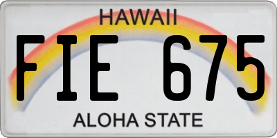 HI license plate FIE675