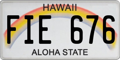 HI license plate FIE676