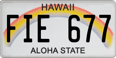HI license plate FIE677