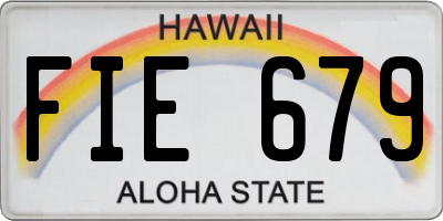 HI license plate FIE679