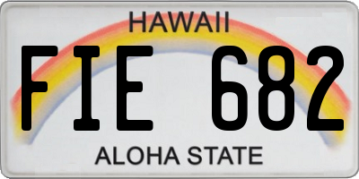 HI license plate FIE682