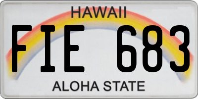 HI license plate FIE683
