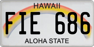 HI license plate FIE686