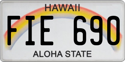 HI license plate FIE690