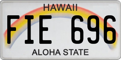 HI license plate FIE696